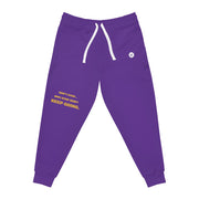 Purple & Gold Athletic Joggers