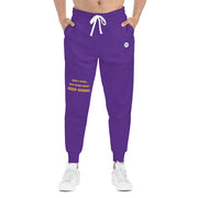 Purple & Gold Athletic Joggers